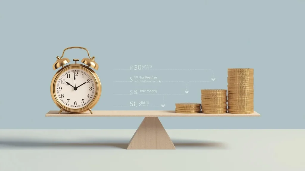 How $30,000 salary hourly pay changes when working more or less than 40 hours.