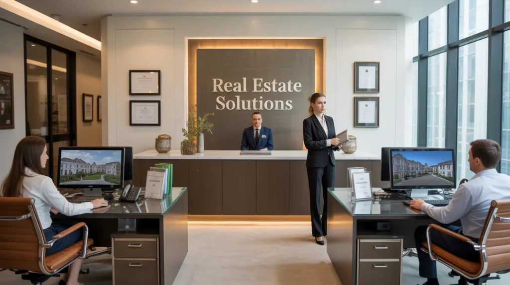 real estate office look professional