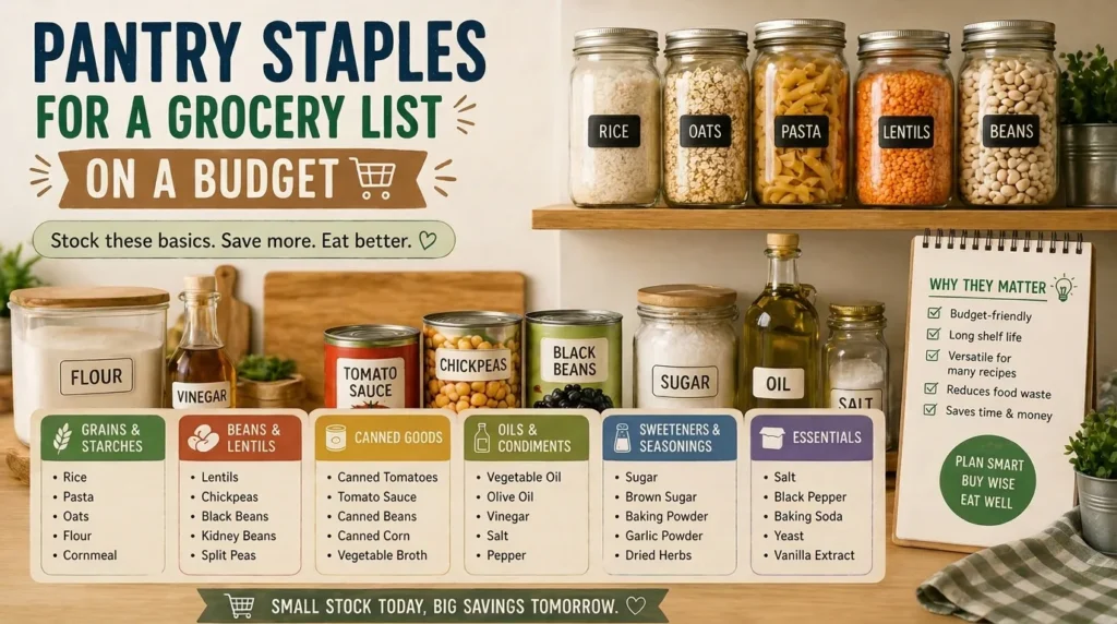 PANTRY Staples for a Grocery list