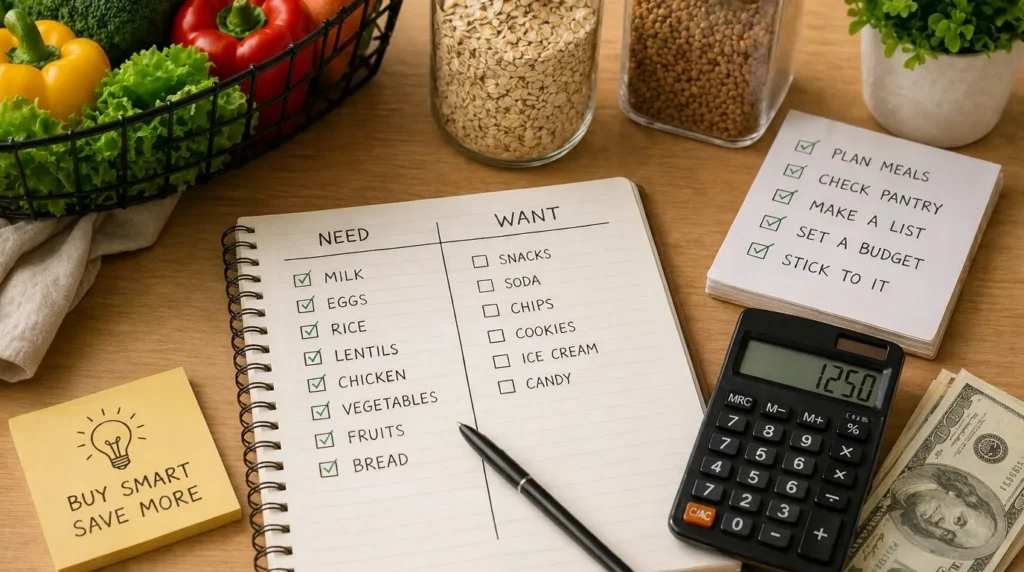 How to start a Grocery list