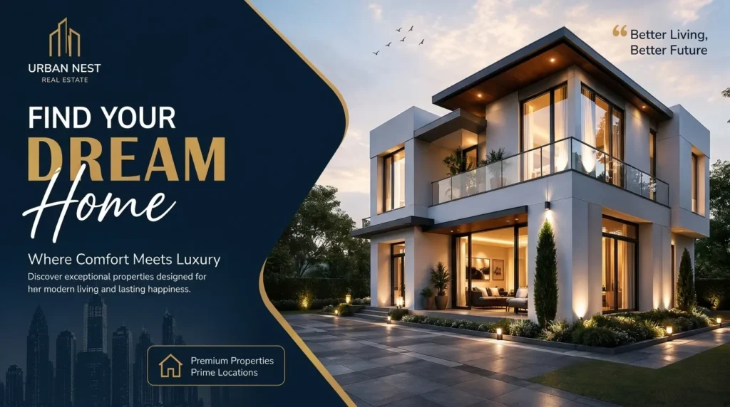 creative real estate poster design