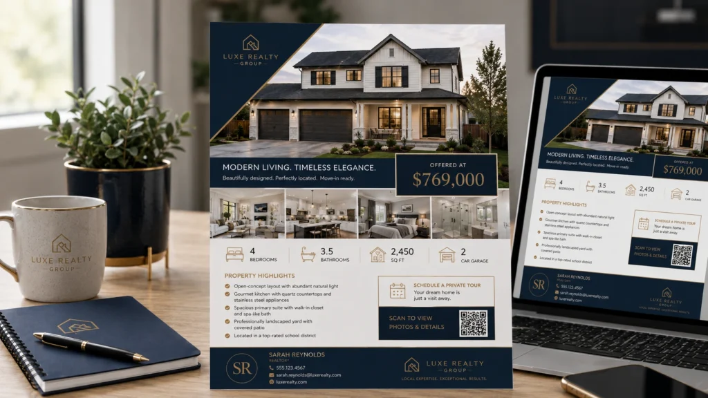 High-converting real estate flyers