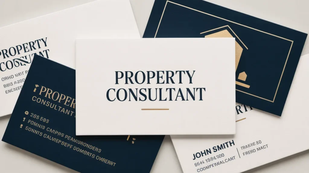 property consultant’s business card
