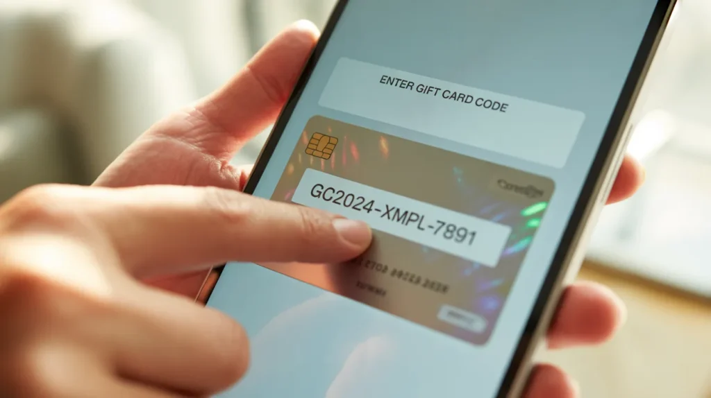 Adding gift card