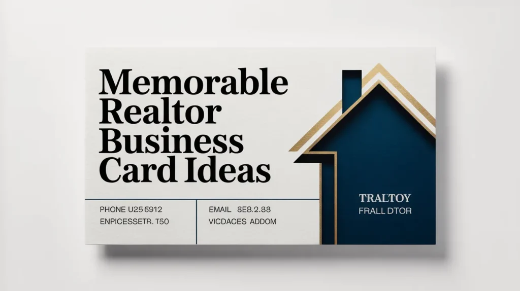 memorable realtor business card