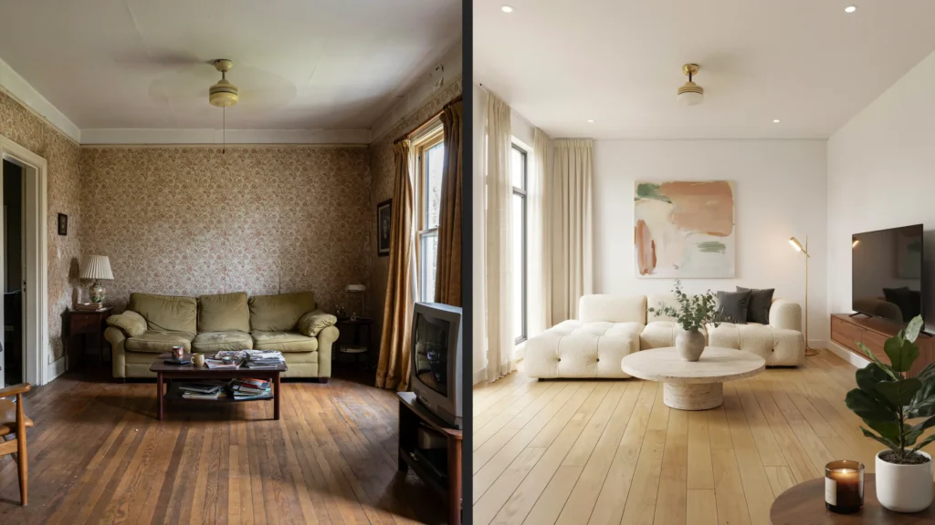 Before-and-after presentation 