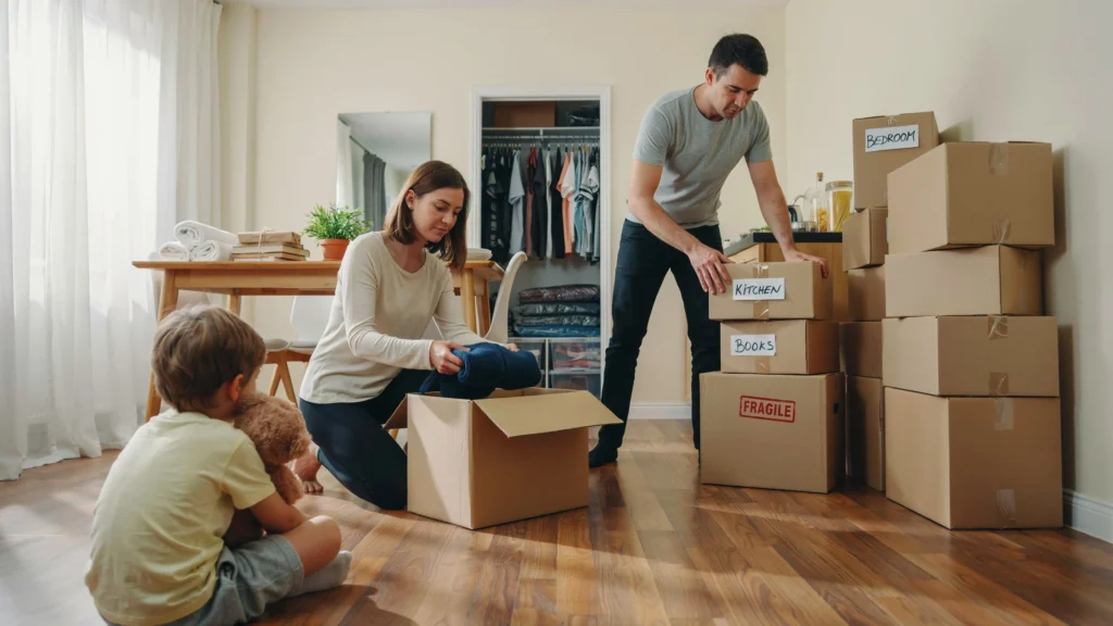 A well-organized packing process
