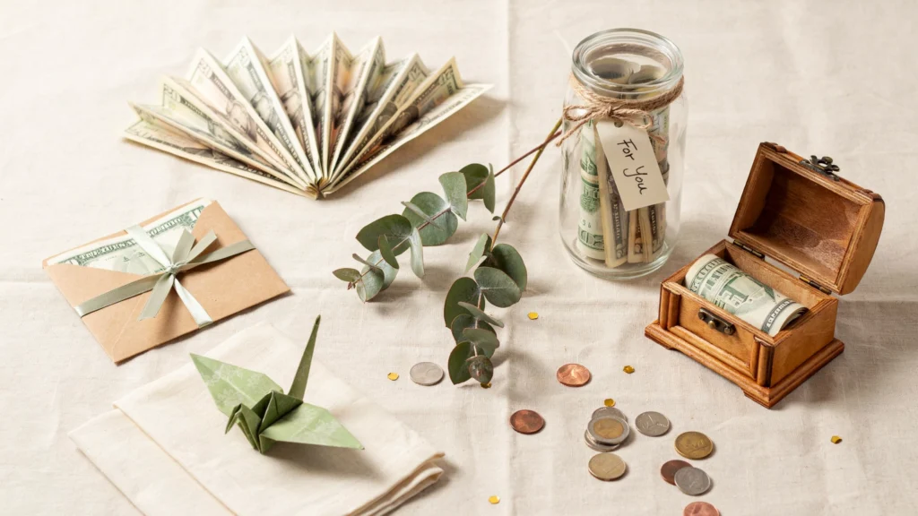The presentation of a cash gift