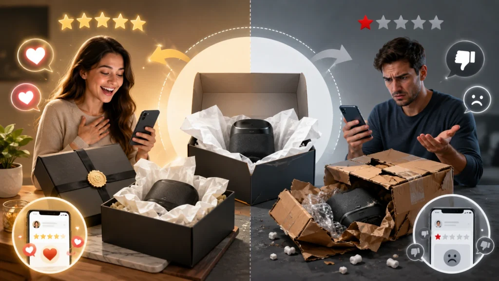Packaging plays a significant role in shaping a customer's overall shopping experience