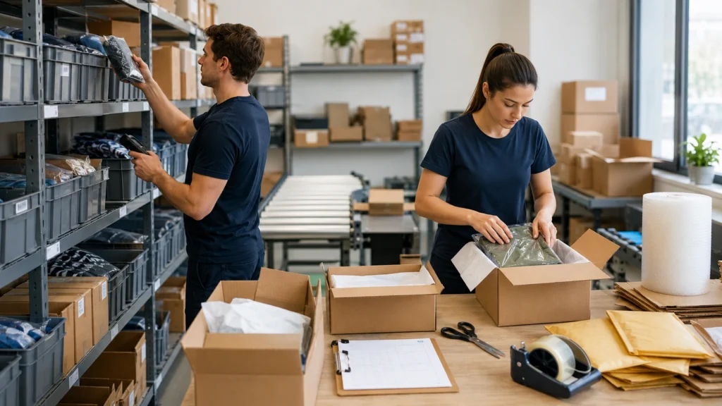 Order picking and packing