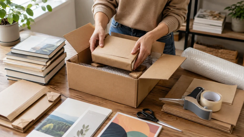 Books and printed materials should be packed carefully