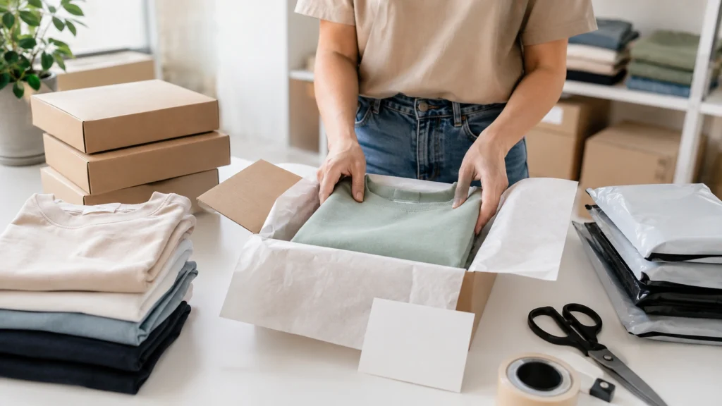Clothing orders should be packed neatly